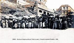 1938- Oran - Boulevard Lescure ( Seguin prolonge) - Devant la Maison effrondree - 19 Juin 1906